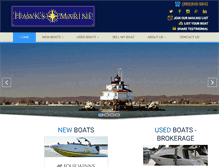 Tablet Screenshot of hawksmarine.com